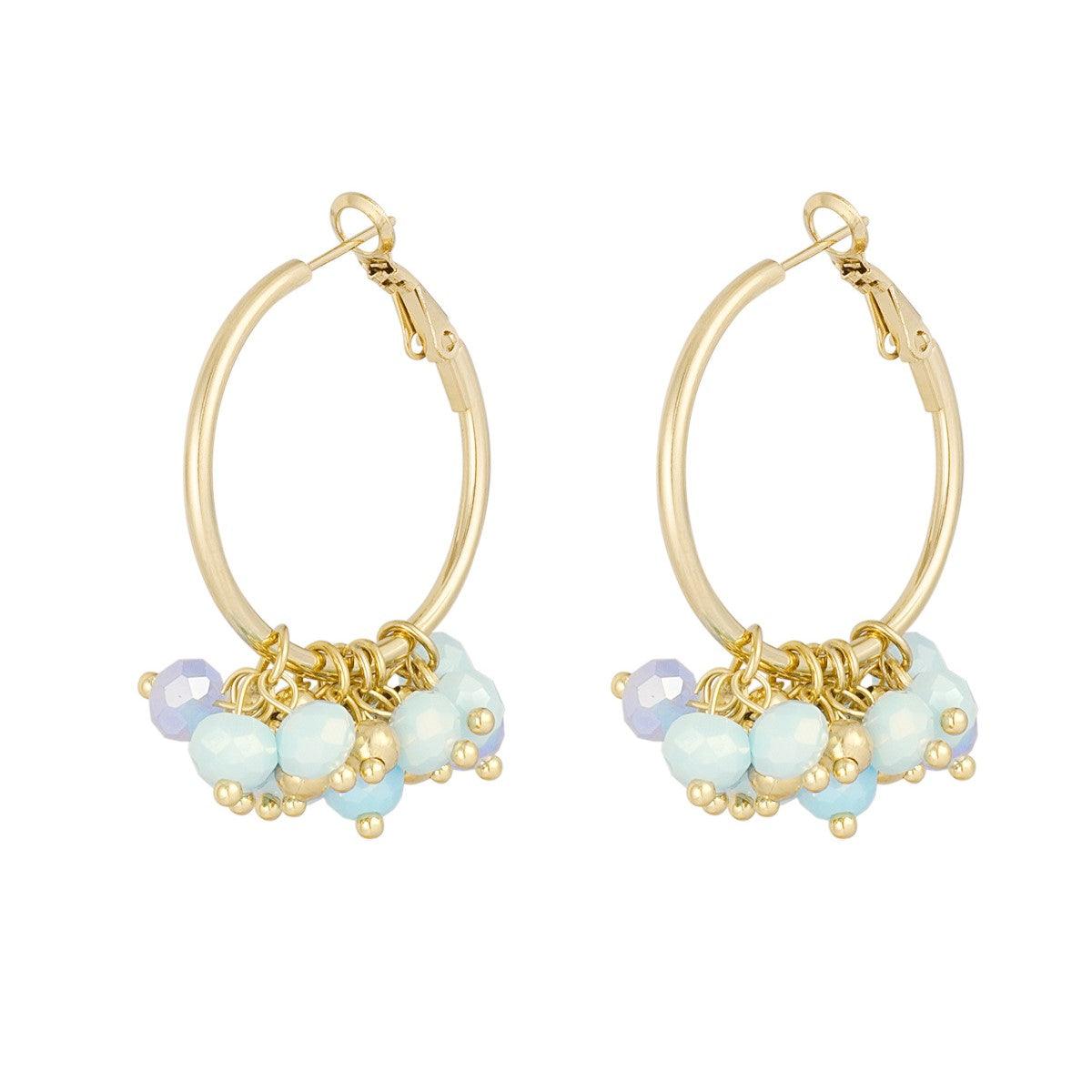 FRENCH RIVIERA | Allison light blue surgical steel earrings