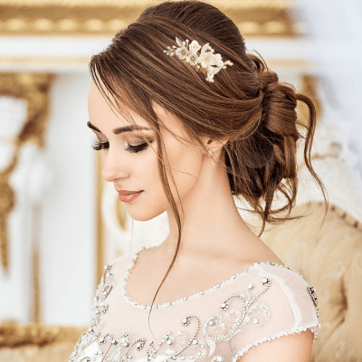 ATHENA BRIDAL | Virginie flower-decorated hair accessory (silver)