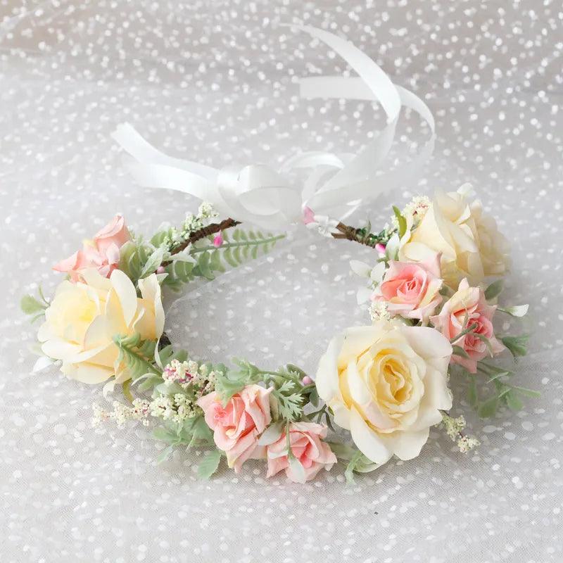 Flower crown | SUGAR SUGAR, Rosy Days peach flower headband