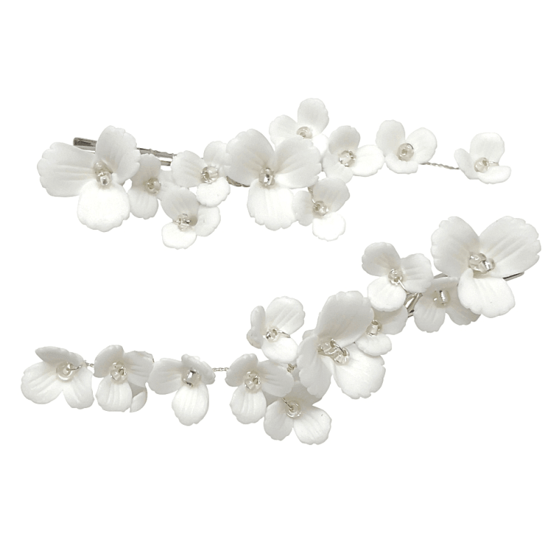 ATHENA BRIDAL | Zoe Floral Hair Accessory Set (Silver)