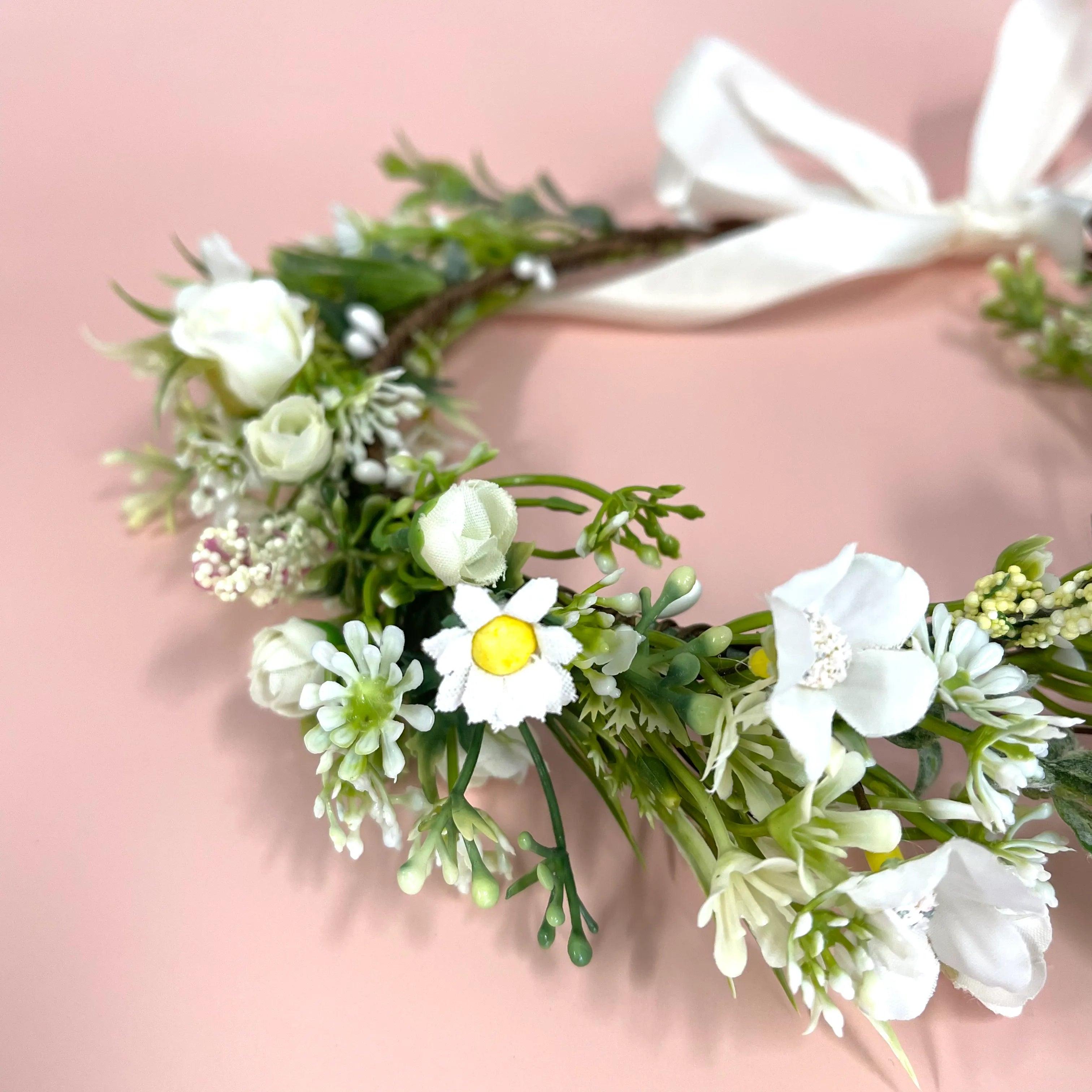 Flower crown | SUGAR SUGAR, Summer Nights white flower headband