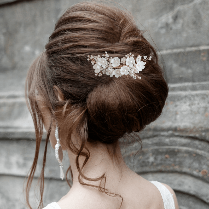 ATHENA BRIDAL | Alice flower-decorated hair accessory (silver)