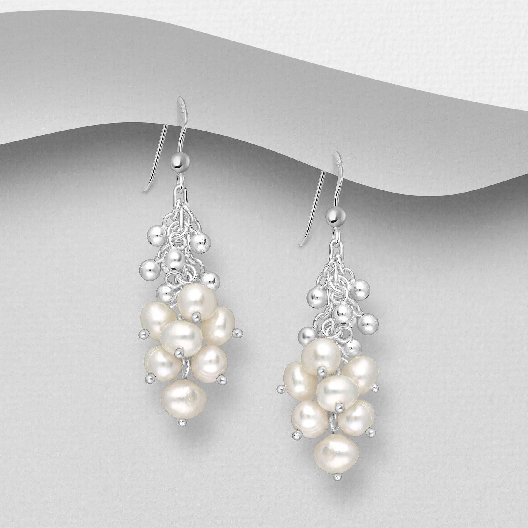 PREMIUM COLLECTION | Paulina silver earrings with freshwater pearls 