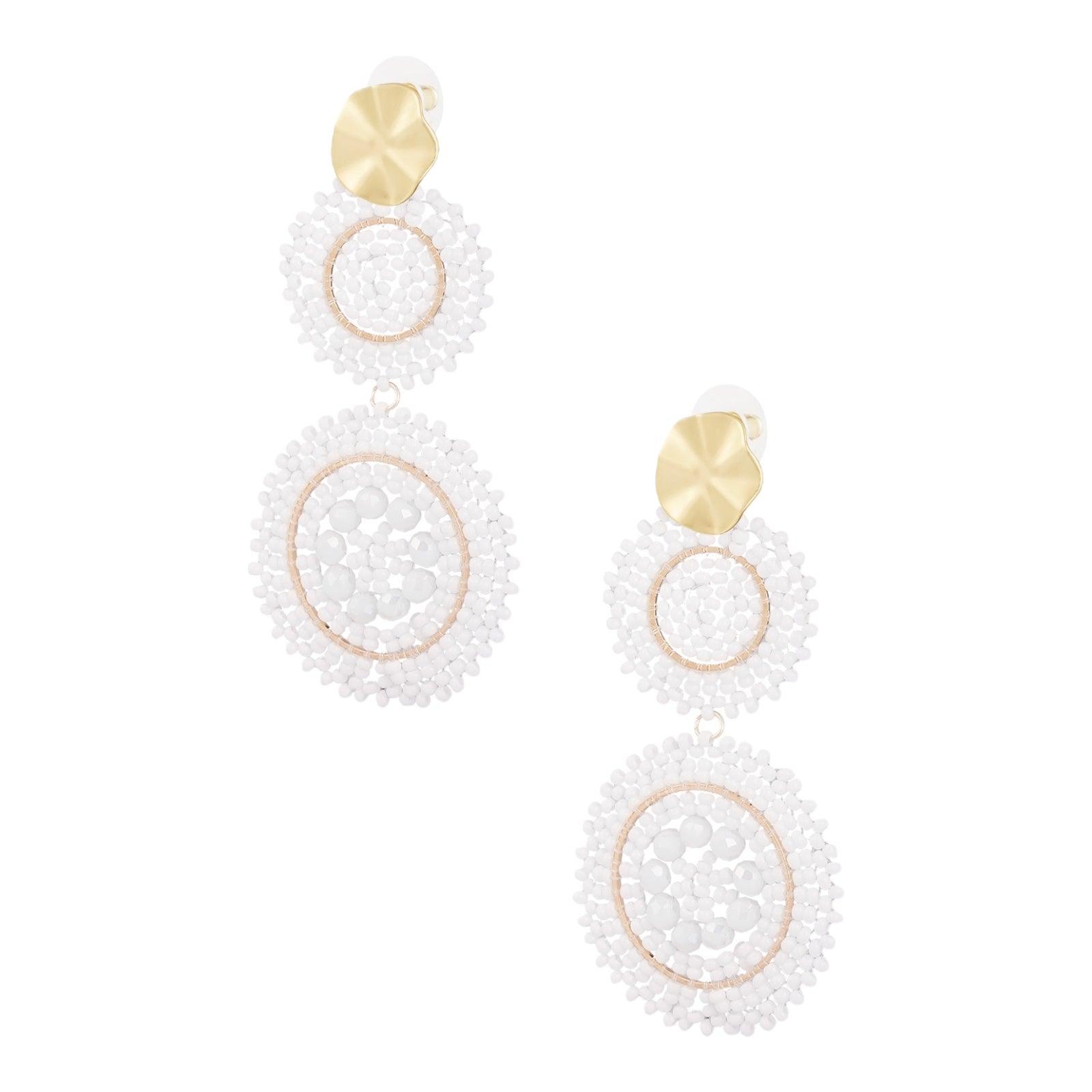 FRENCH RIVIERA | Ibiza-style white earrings