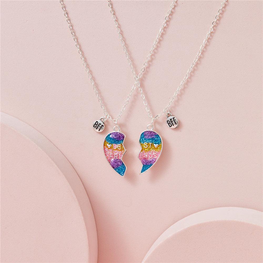 Best Friends Jewelry, Glitter Heart Friendship Jewelry