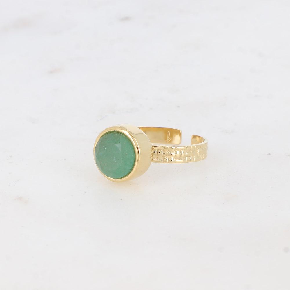 BOHM PARIS | Bague Rosina - surgical steel ring with aventurine